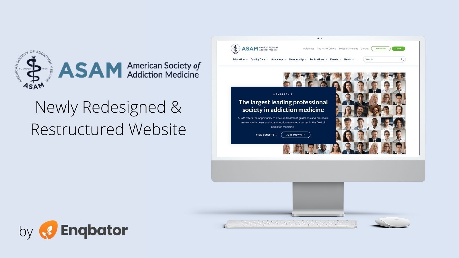 iMac with new ASAM website