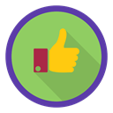 Give your visitors the best Yellow thumbs up red cuff